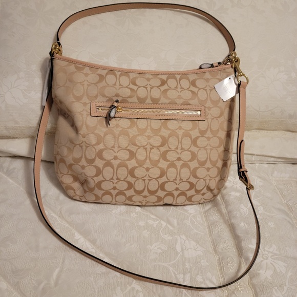Coach signature stripe convertible hobo - Picture 2 of 3